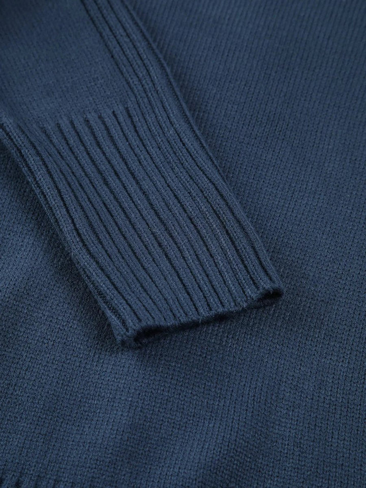 Women's Oversized Roll Neck Knitted Jumper Ribbed Long Sleeve