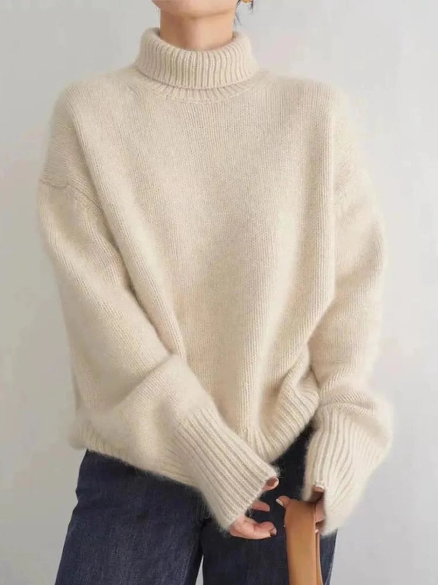 Women's Oversized Soft Knit Roll Neck Jumper
