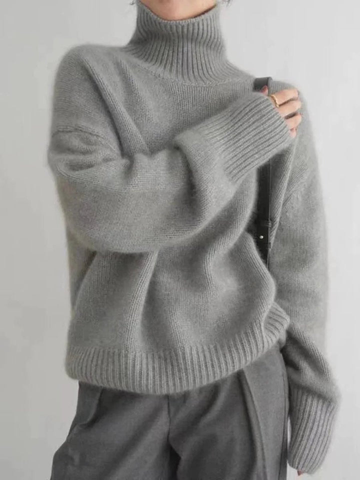 Women's Oversized Soft Knit Roll Neck Jumper