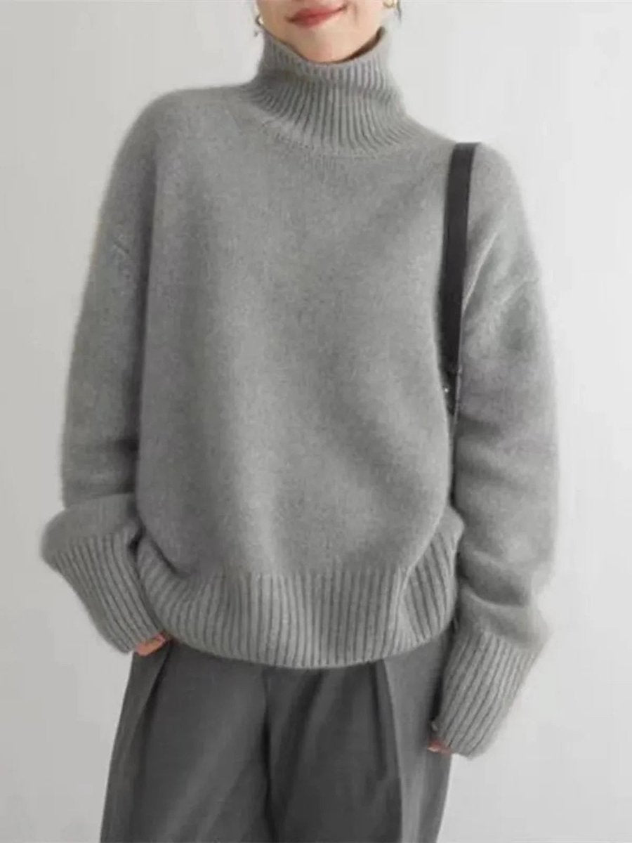 Women's Oversized Soft Knit Roll Neck Jumper