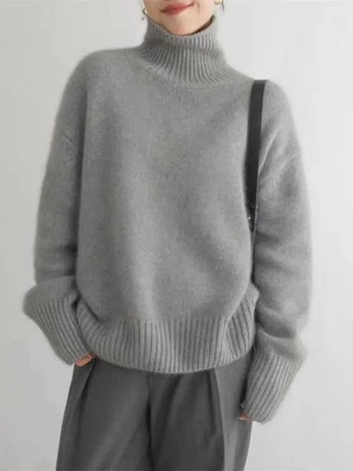 Women's Oversized Soft Knit Roll Neck Jumper