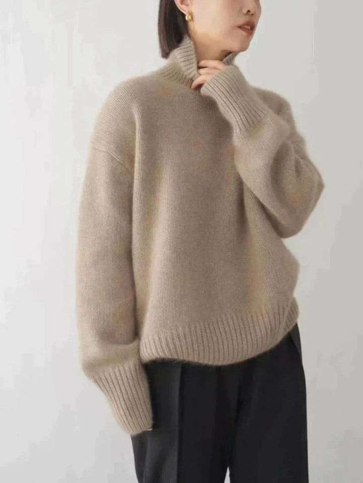 Women's Oversized Soft Knit Roll Neck Jumper