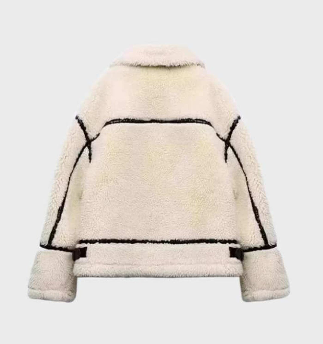 Women's Oversized Teddy Fleece Zip-Up Coat