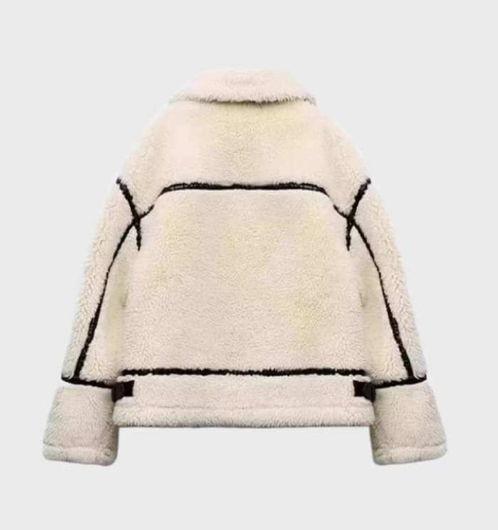 Women's Oversized Teddy Fleece Zip-Up Coat