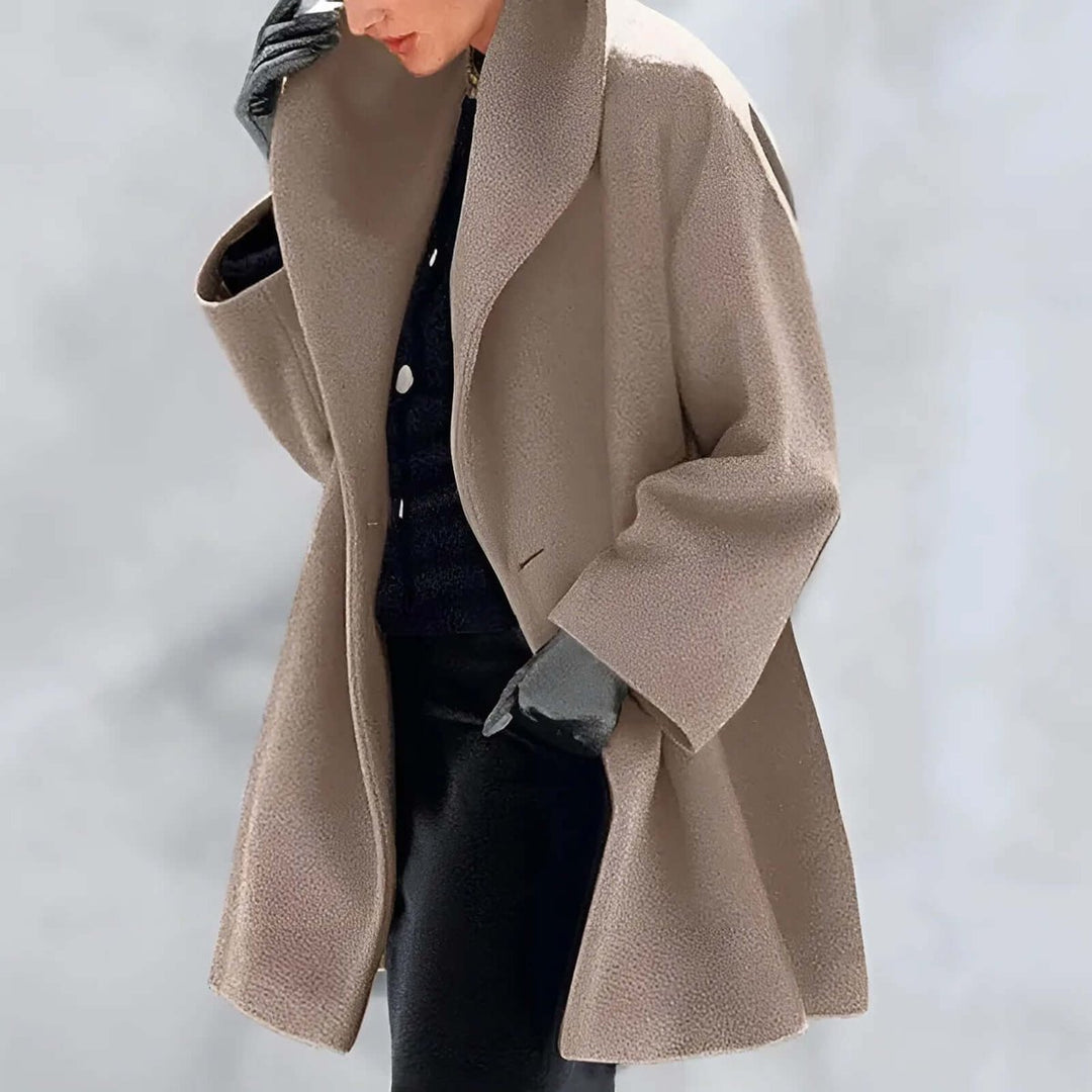 Women's Oversized Wool Coat Elegant Long Trench Coat