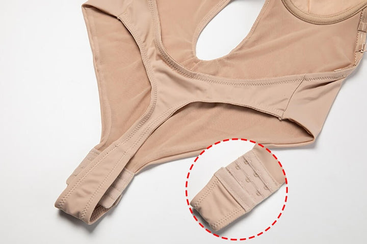 Women's Plunge Backless Shapewear Bodysuit Removable Clear Straps