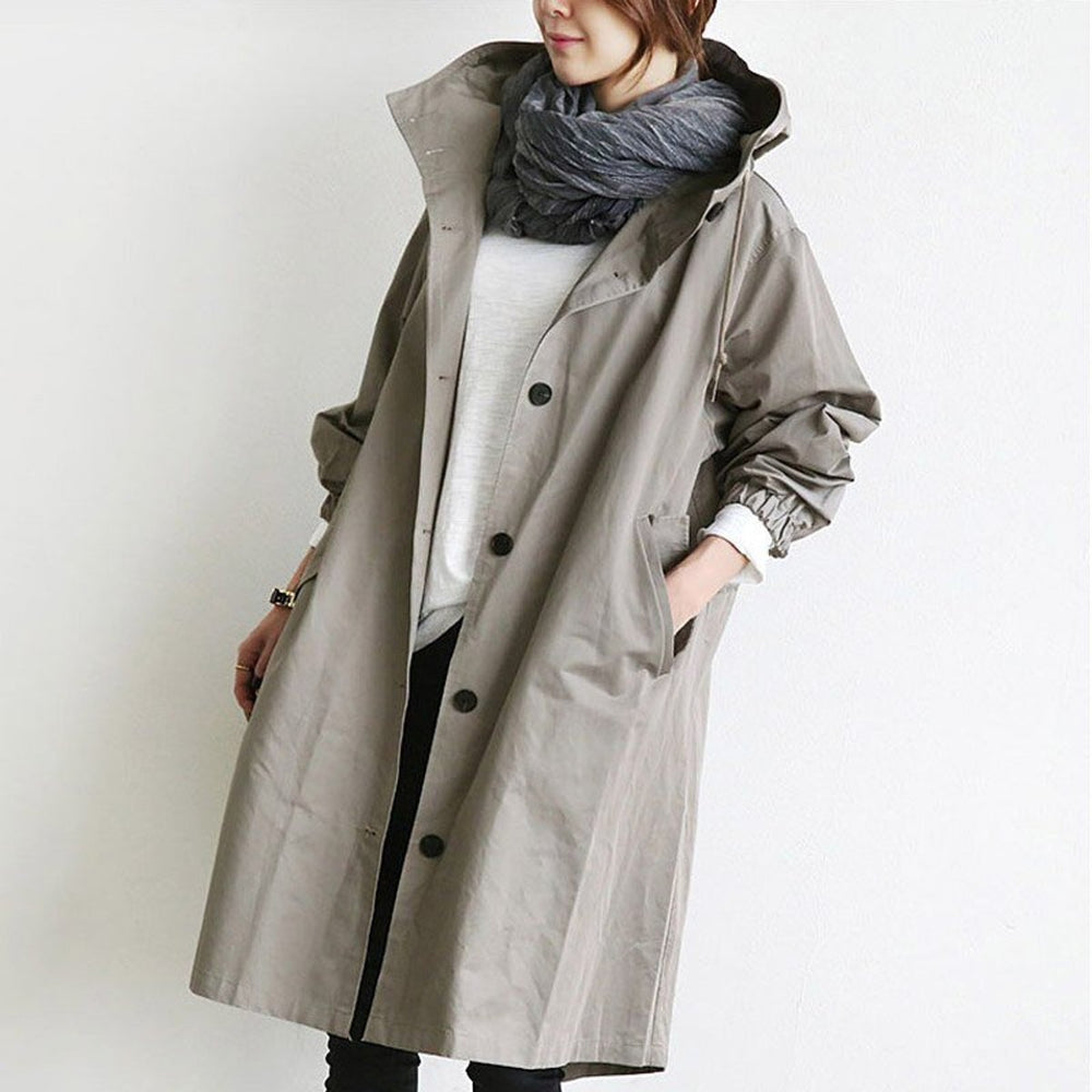 Women's Relaxed-Fit Water-Resistant Longline Trench Coat