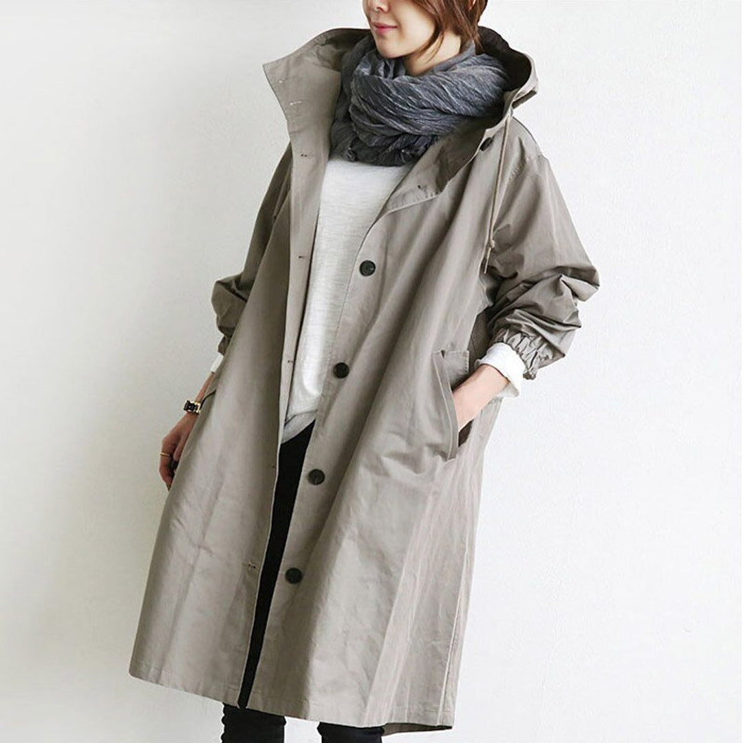 Women's Relaxed-Fit Water-Resistant Longline Trench Coat