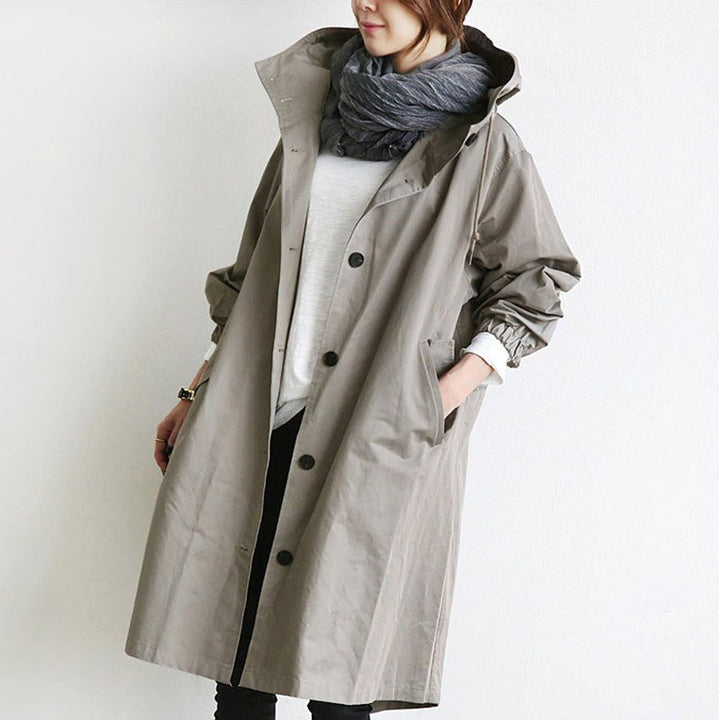 Women's Relaxed-Fit Water-Resistant Longline Trench Coat