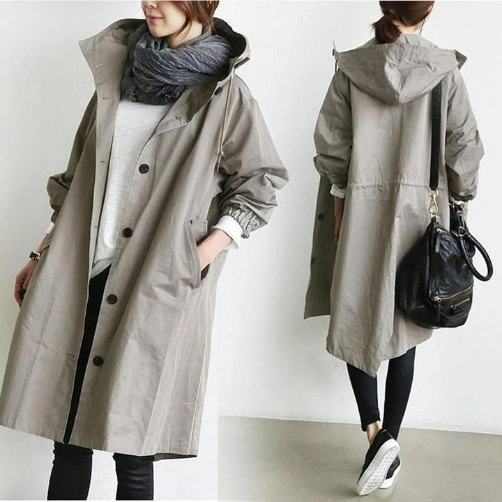 Women's Relaxed-Fit Water-Resistant Longline Trench Coat