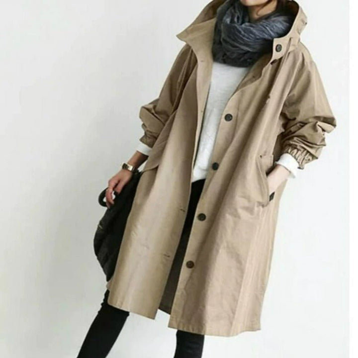 Women's Relaxed-Fit Water-Resistant Longline Trench Coat