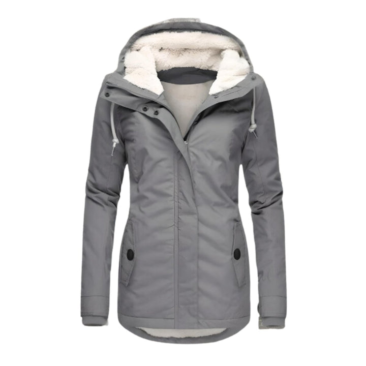 Women's Sherpa-Lined Hooded Waterproof Parka Coat