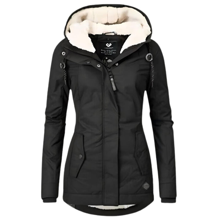Women's Sherpa-Lined Hooded Waterproof Parka Coat
