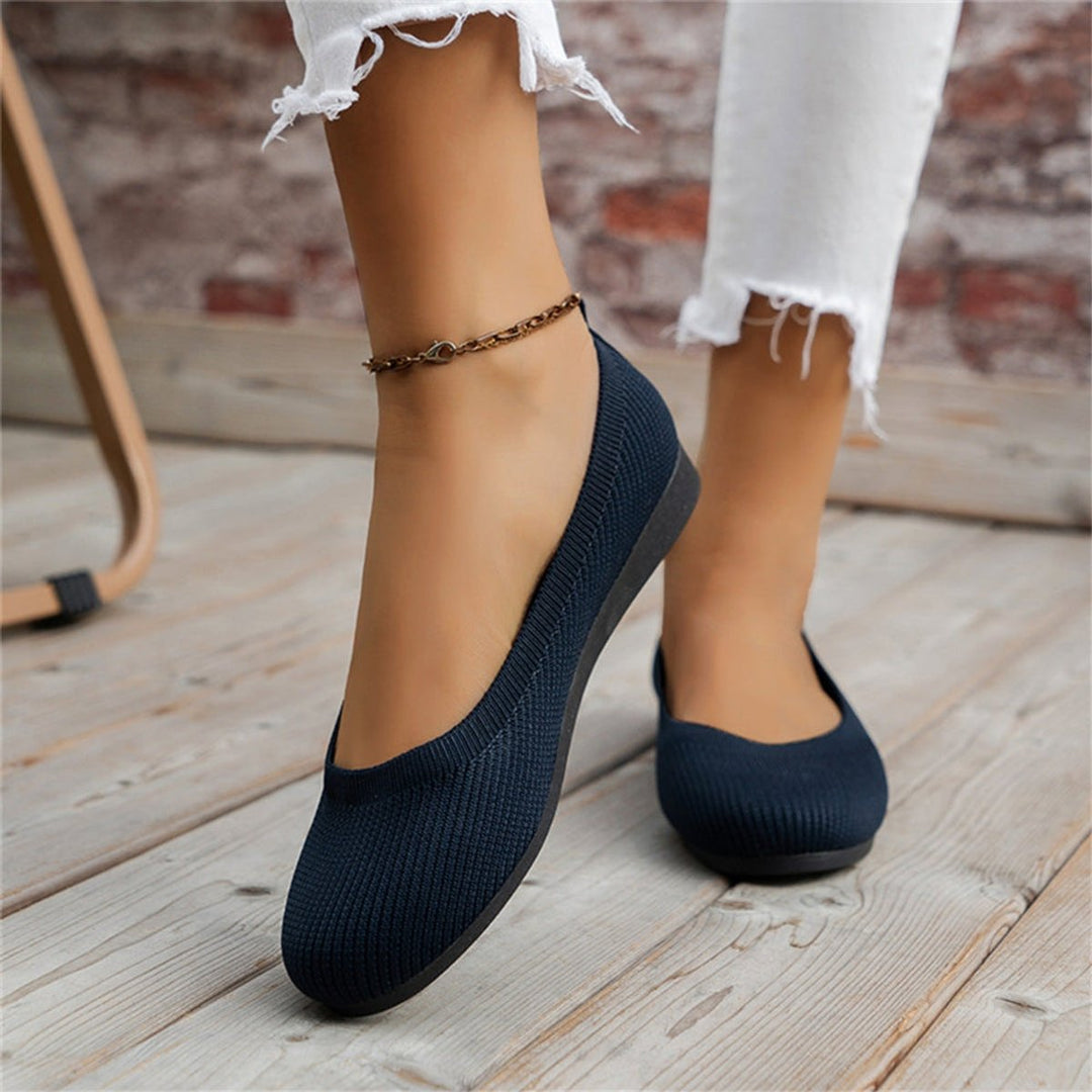 Women's Slip-On Knit Ballet Flats Lightweight Everyday Loafers