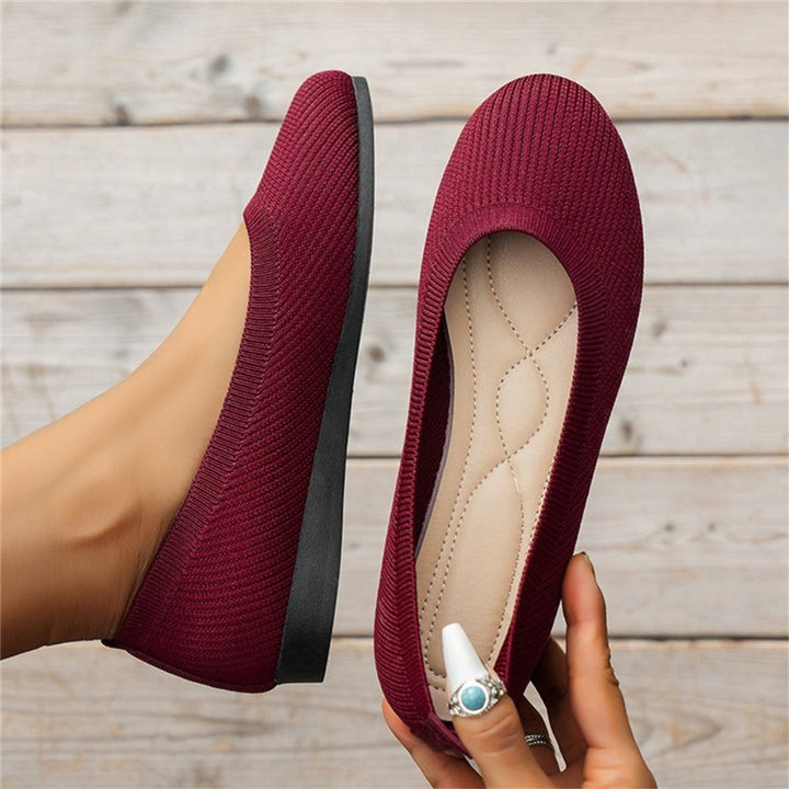Women's Slip-On Knit Ballet Flats Lightweight Everyday Loafers