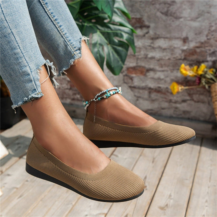 Women's Slip-On Knit Ballet Flats Lightweight Everyday Loafers