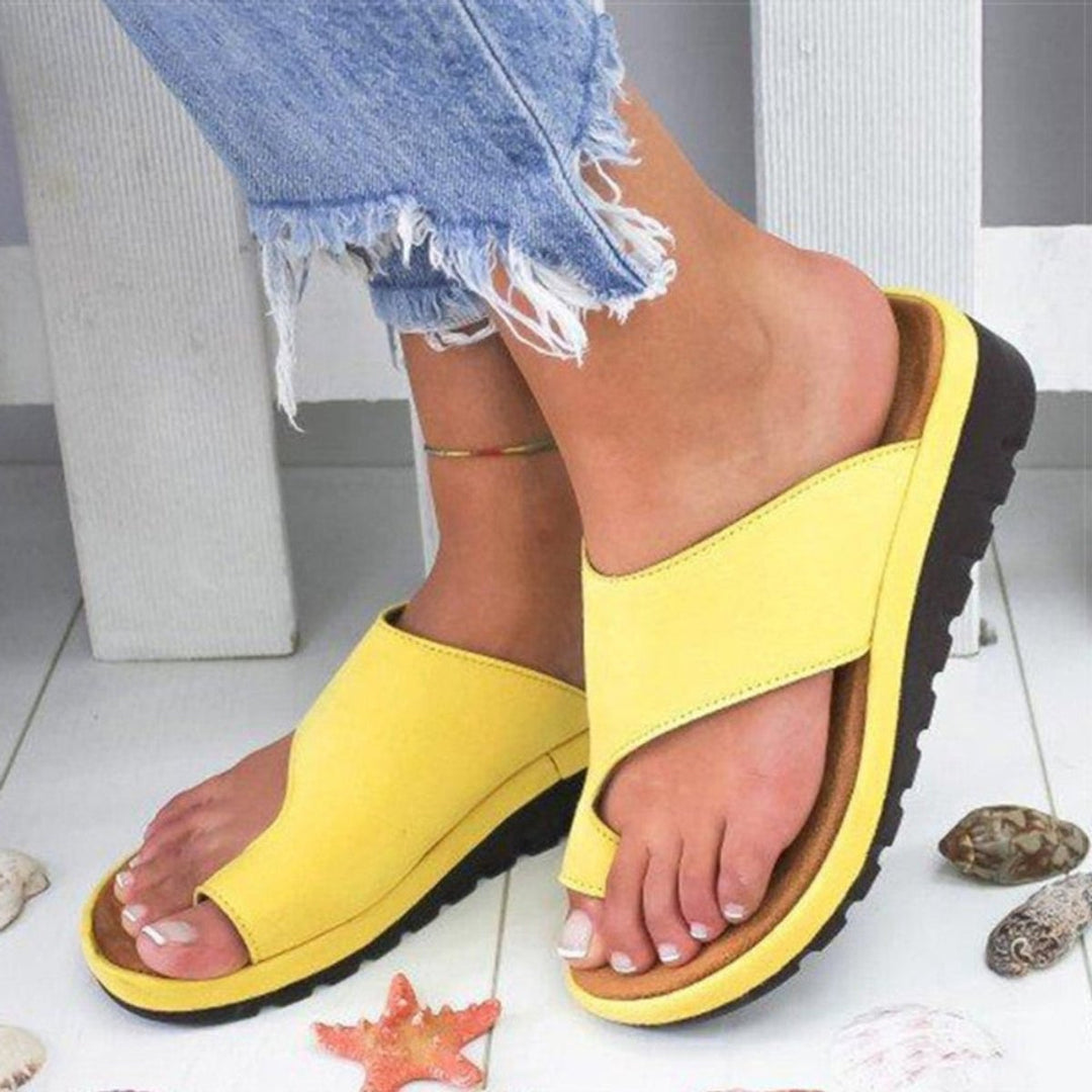 Women's Slip-On Open-Toe Flatform Wedge Sandal Slippers