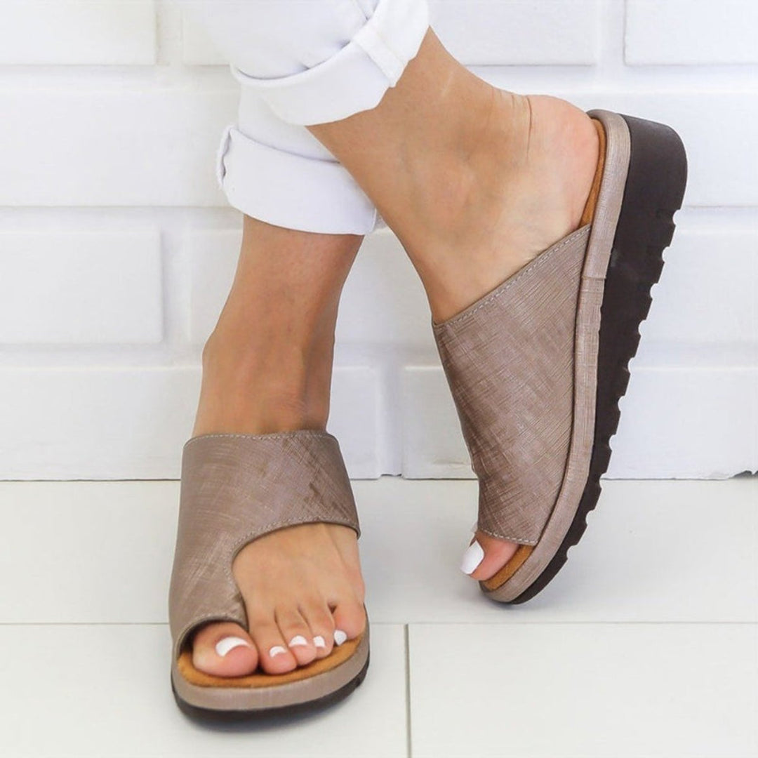 Women's Slip-On Open-Toe Flatform Wedge Sandal Slippers