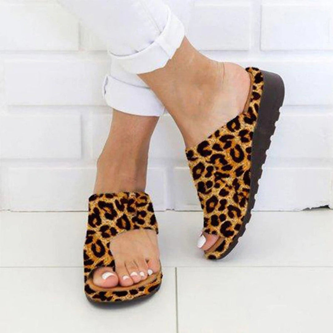 Women's Slip-On Open-Toe Flatform Wedge Sandal Slippers