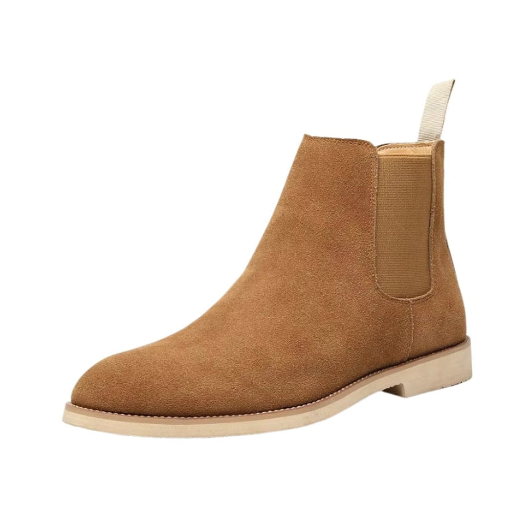 Women's Suede Slip-On Chelsea Ankle Boots Non-Slip Sole