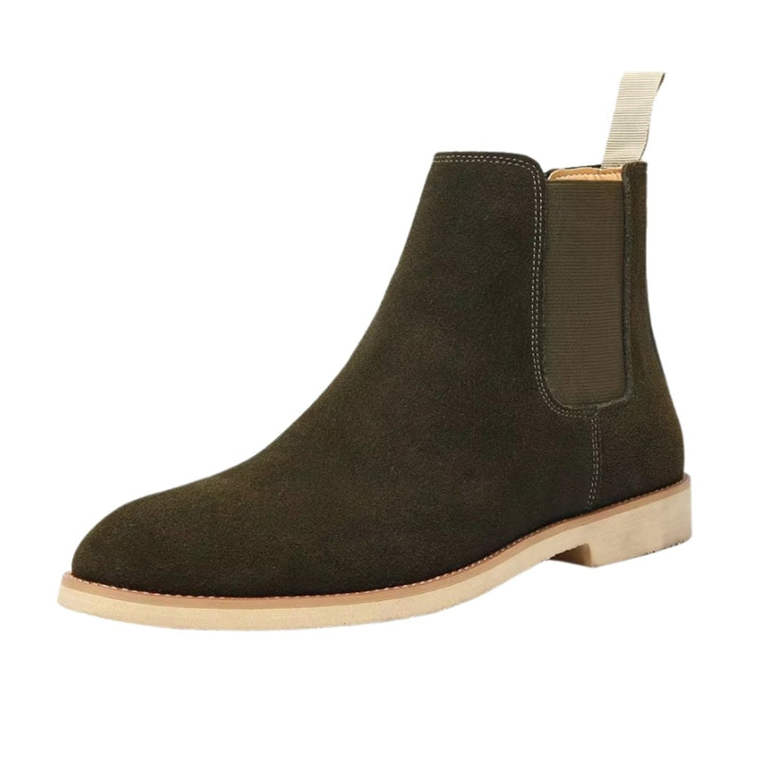 Women's Suede Slip-On Chelsea Ankle Boots Non-Slip Sole