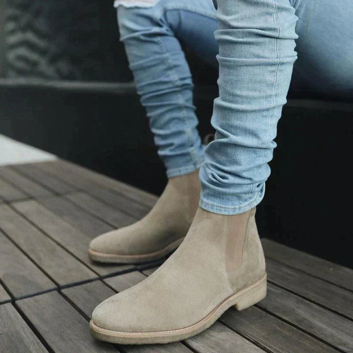 Women's Suede Slip-On Chelsea Ankle Boots Non-Slip Sole