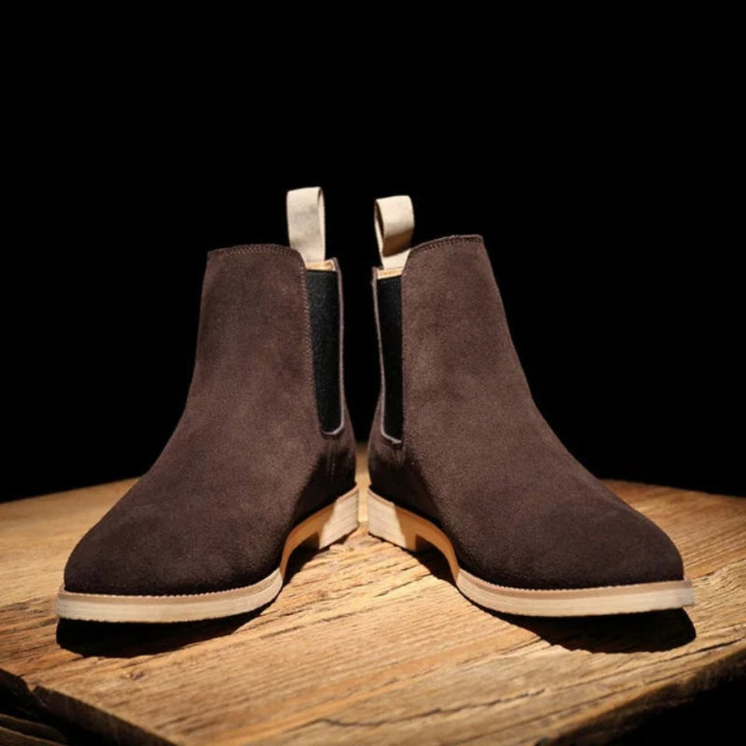 Women's Suede Slip-On Chelsea Ankle Boots Non-Slip Sole