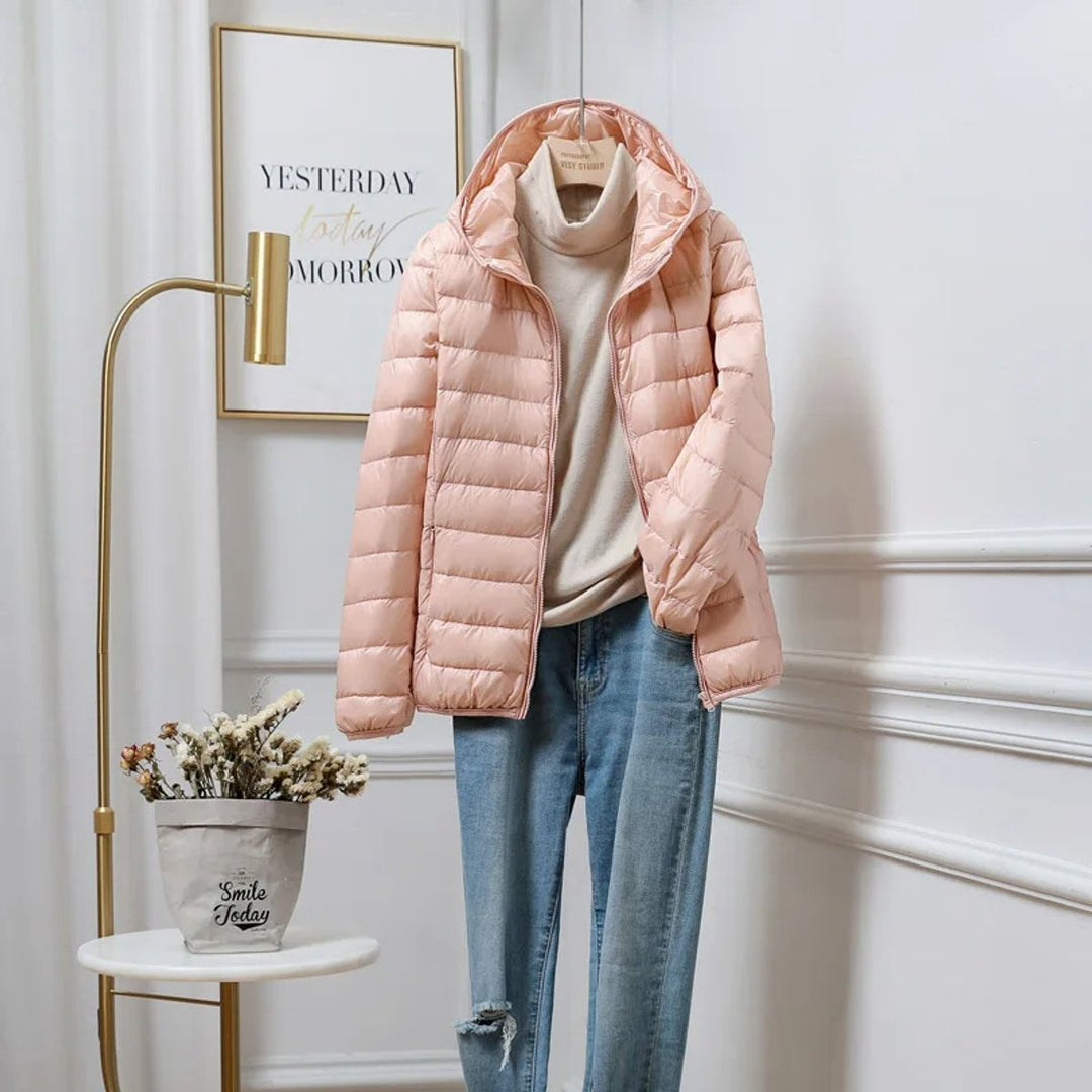 Women's Ultralight Hooded Foldable Ladies Puffer Jacket