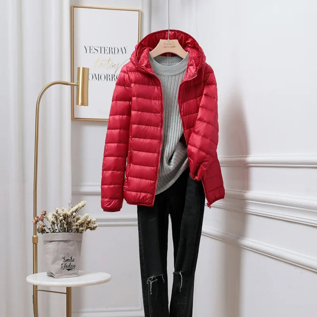 Women's Ultralight Hooded Foldable Ladies Puffer Jacket