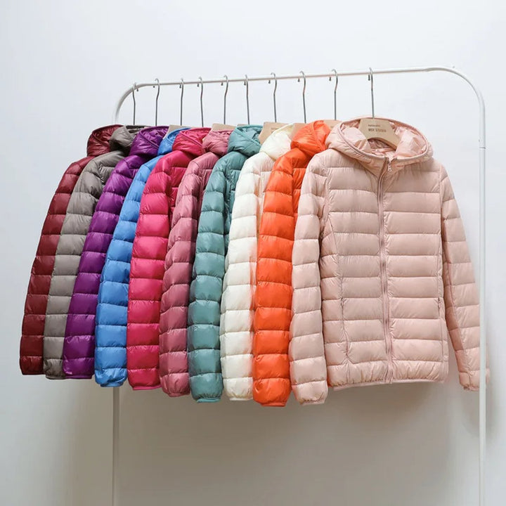 Women's Ultralight Hooded Foldable Ladies Puffer Jacket