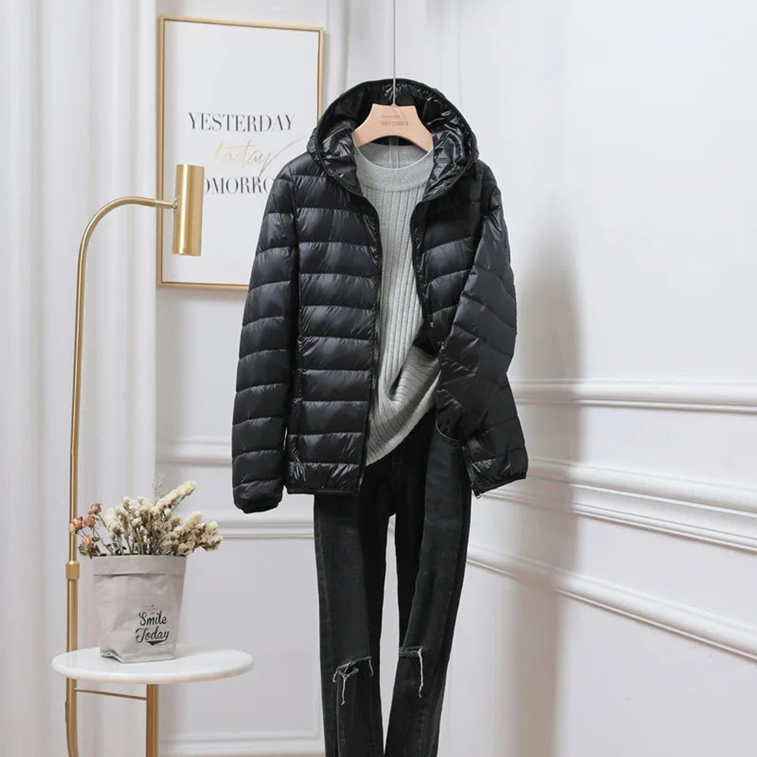 Women's Ultralight Hooded Foldable Ladies Puffer Jacket