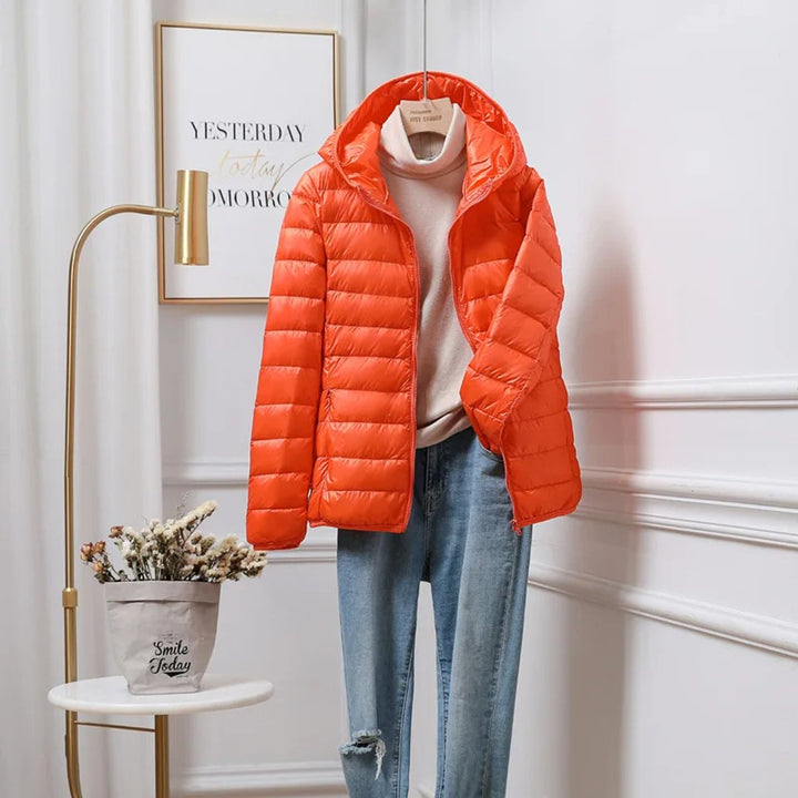 Women's Ultralight Hooded Foldable Ladies Puffer Jacket