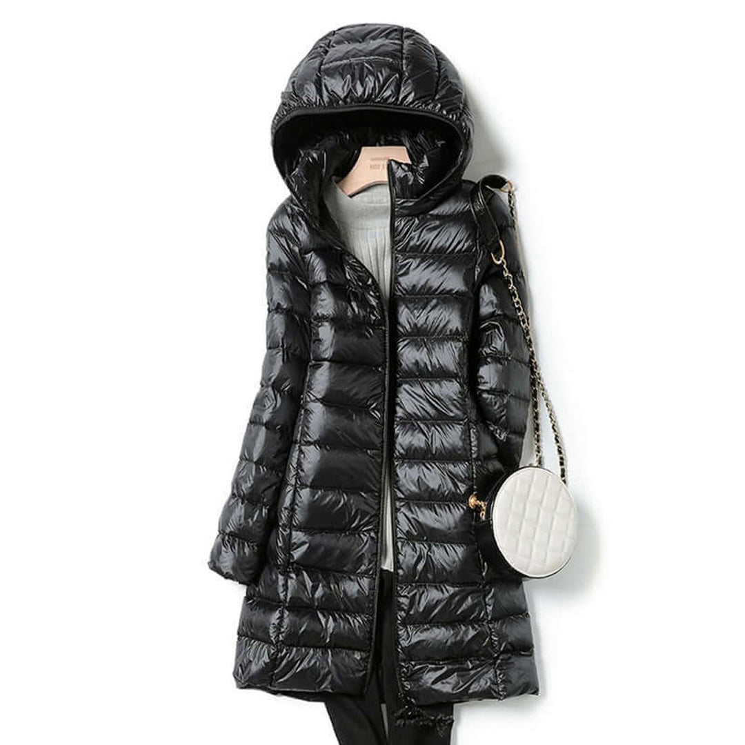 Women's Ultralight Hooded Ladies Puffer Jacket Long Quilted Coat
