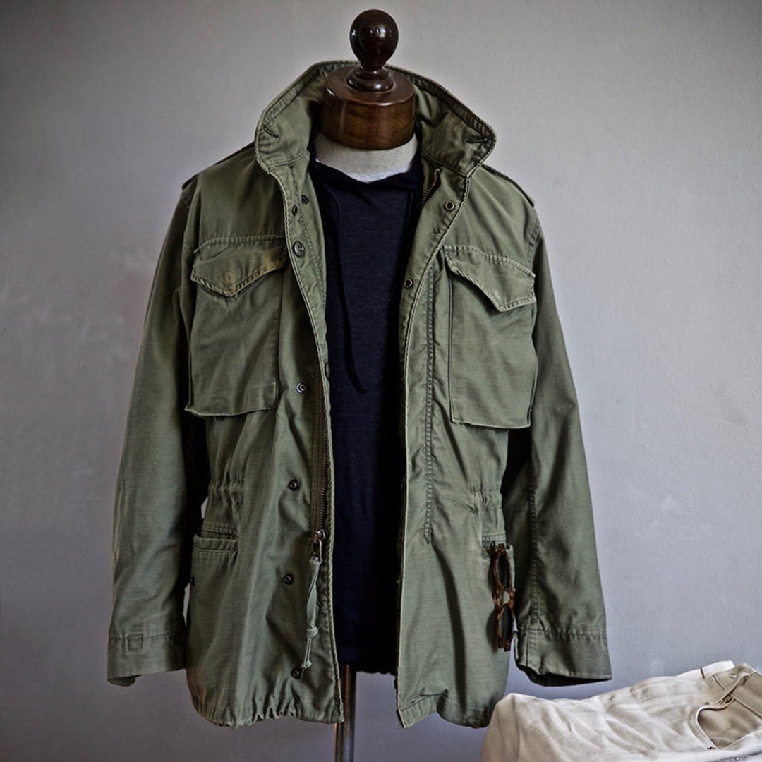 Women's Vintage Military Hooded Coat Wind-Resistant Field Jacket