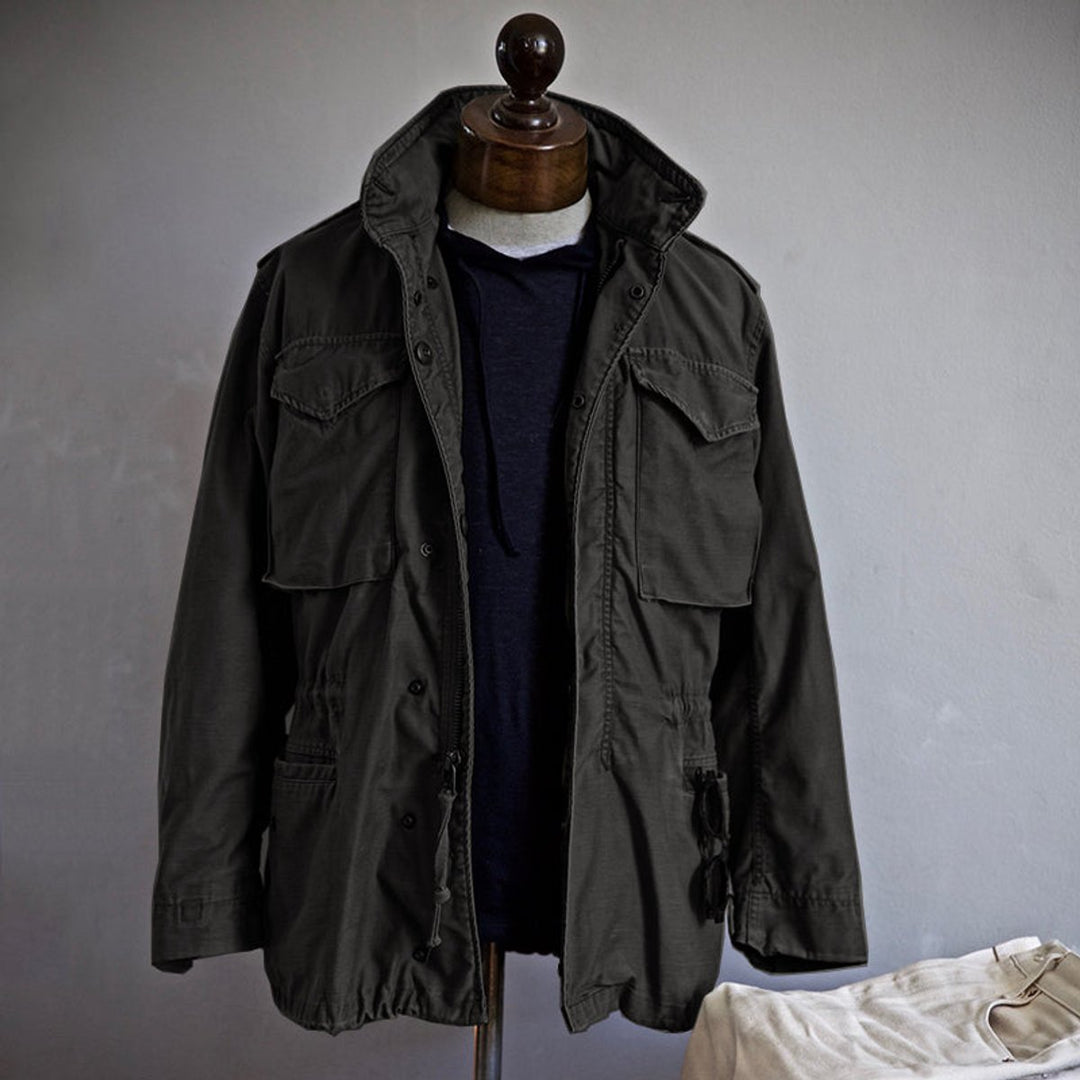 Women's Vintage Military Hooded Coat Wind-Resistant Field Jacket