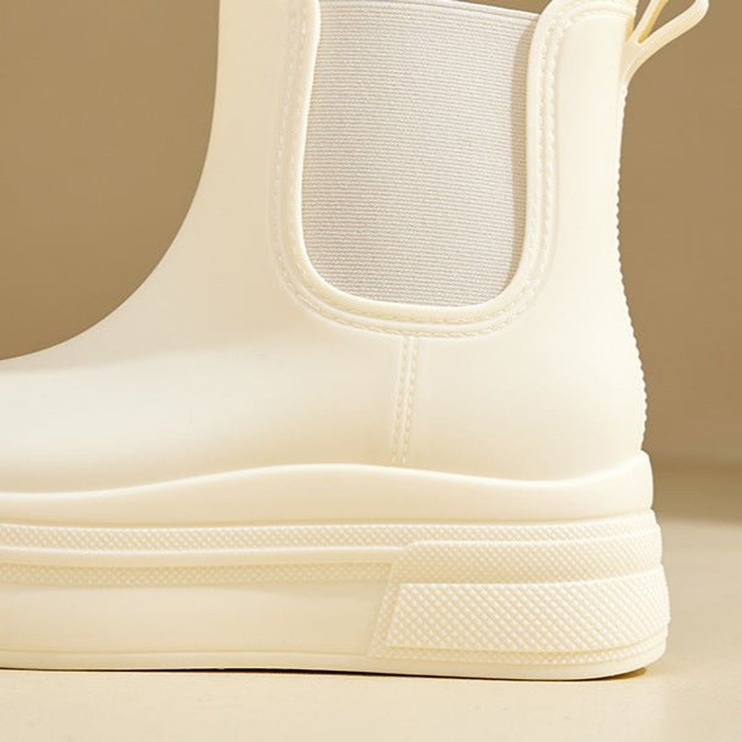 Women's Waterproof Platform Chelsea Ankle Boots Slip-On