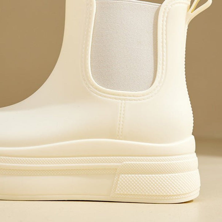 Women's Waterproof Platform Chelsea Ankle Boots Slip-On