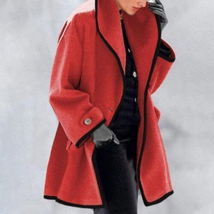 Women's Wool Blend Trench Coat Double Button Winter Overcoat