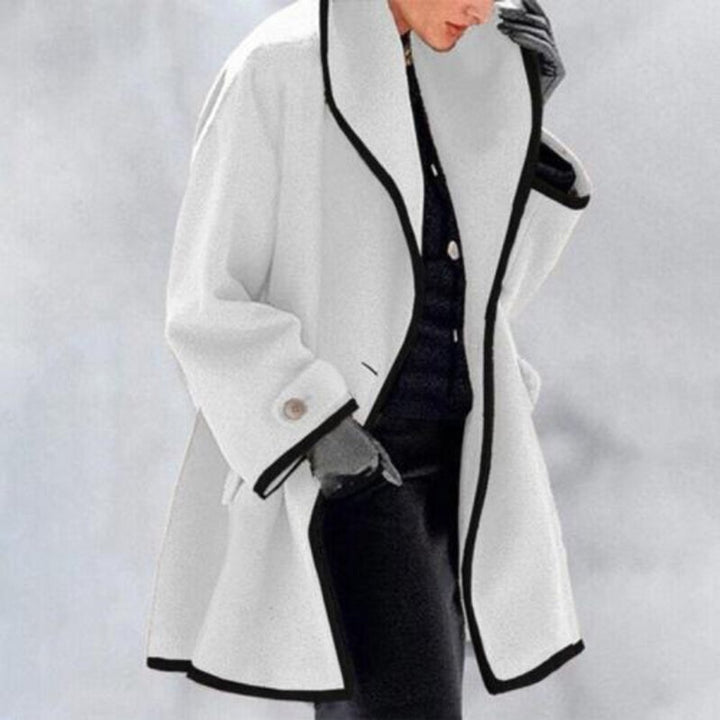 Women's Wool Blend Trench Coat Double Button Winter Overcoat